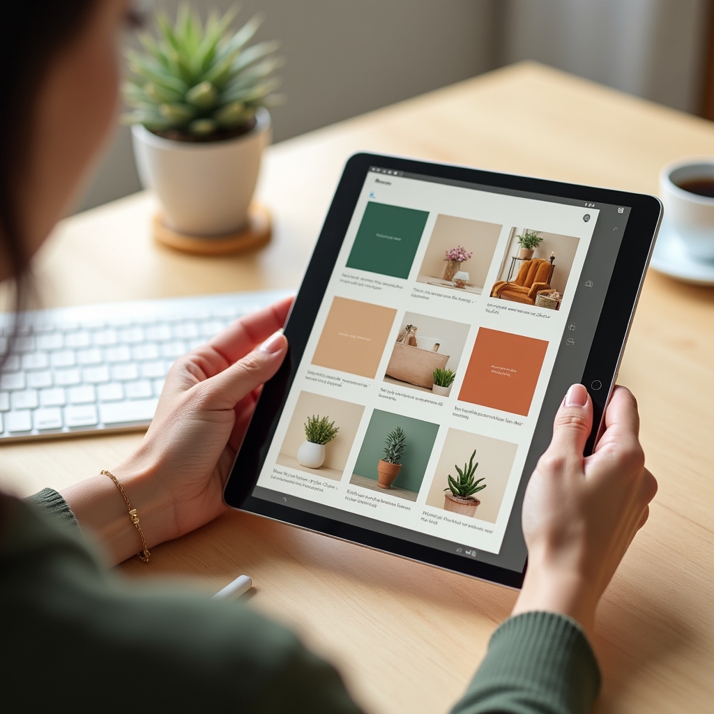 Tvorba grafiky pre Instagram v aplikácii Canva na tablete